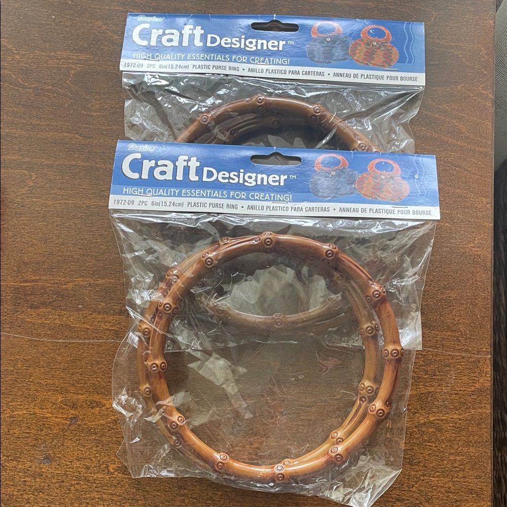 Darice Craft Designer Plastic Purse Rings  (2 Sets)